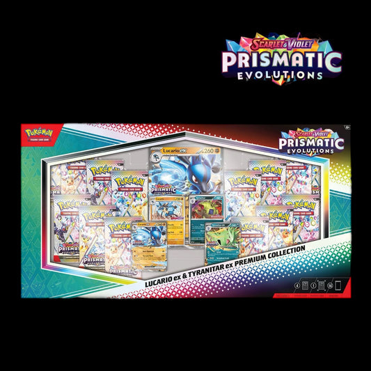 POKEMON Prismatic Evolutions Lucario ex & Tyranitar ex Premium Collection Sam's Club Exclusive
