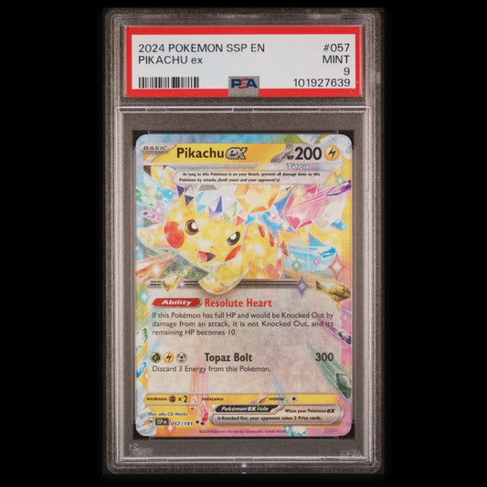 POKEMON PSA 9 MINT Pikachu EX  057/191 Surging Sparks