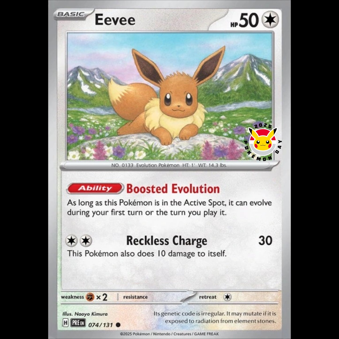 POKEMON Eevee 074/131 Pokemon Day Prismatic Evolutions
