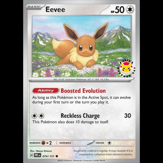 POKEMON Eevee 074/131 Pokemon Day Prismatic Evolutions