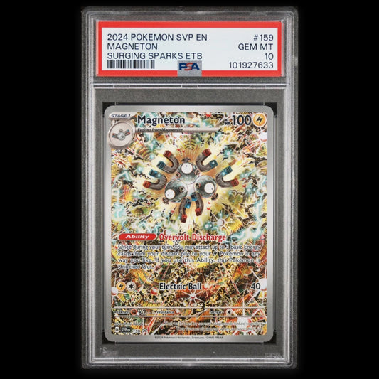 POKEMON PSA 10 GEM MINT Magneton 159 Surging Sparks ETB promo