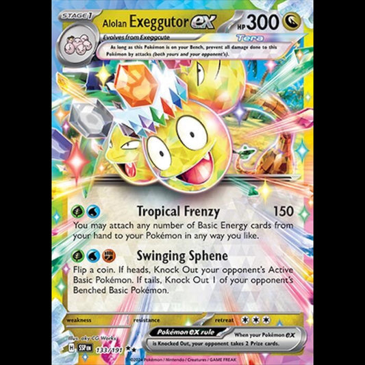 POKEMON Alolan Exeggutor EX 133/191 Surging Sparks