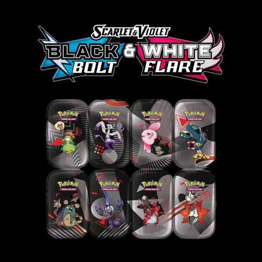 POKEMON Black Bolt & White Flare Mini Tins (Random Tin Art) (Pre-Sale)