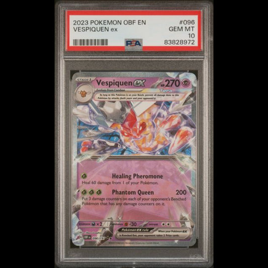 POKEMON PSA 10 GEM MINT Vespiquen EX 096/197 Obsidian Flames