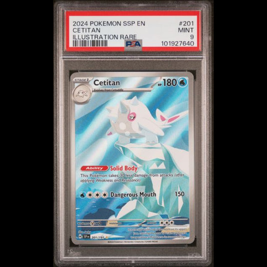 POKEMON PSA 9 MINT Cetitan IR  201/191 Surging Sparks