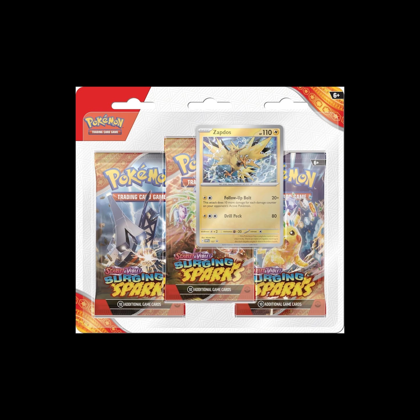 POKEMON Surging Sparks 3 Pack Blister