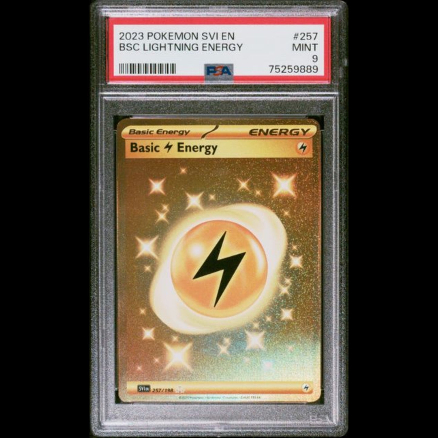 POKEMON PSA 9 MINT Lightning Energy 257/198 Scarlet & Violet