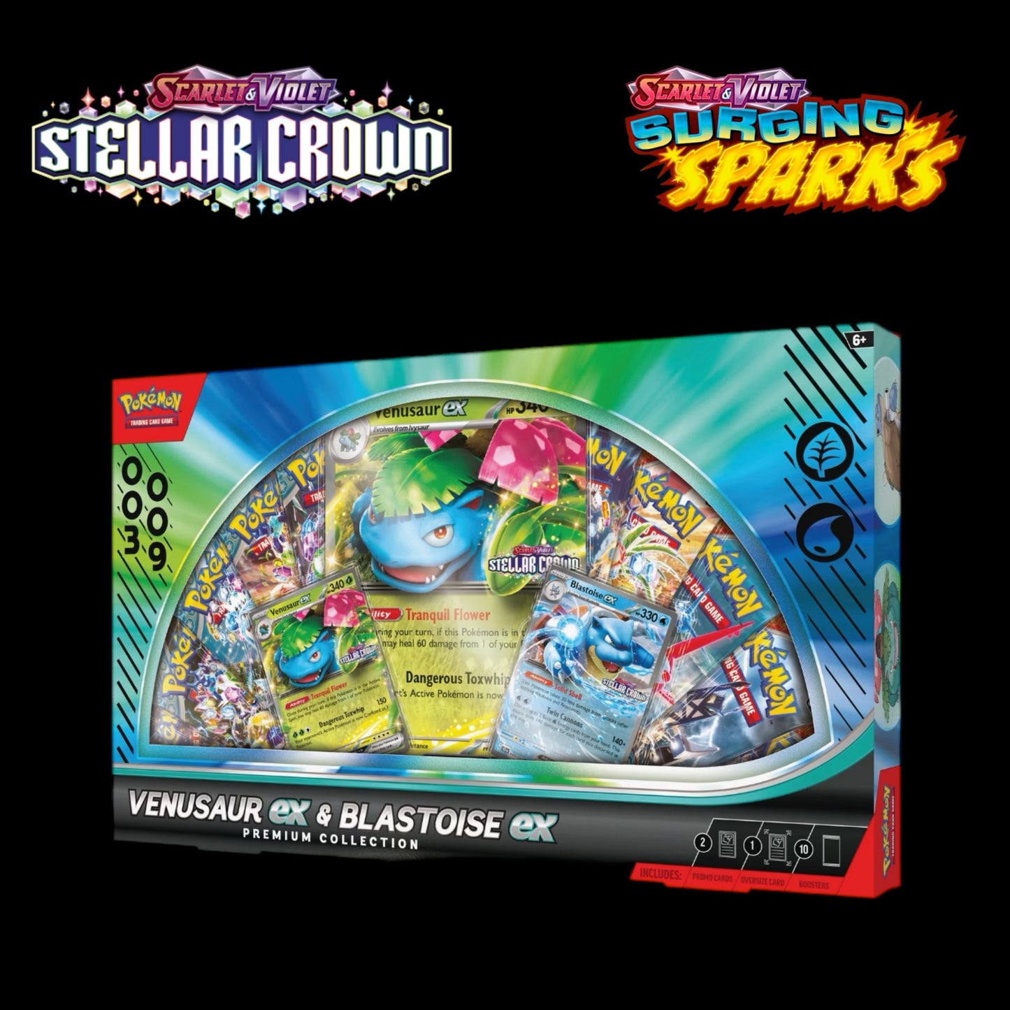 POKEMON Venusaur ex and Blastoise ex Premium Collection GameStop Exclusive