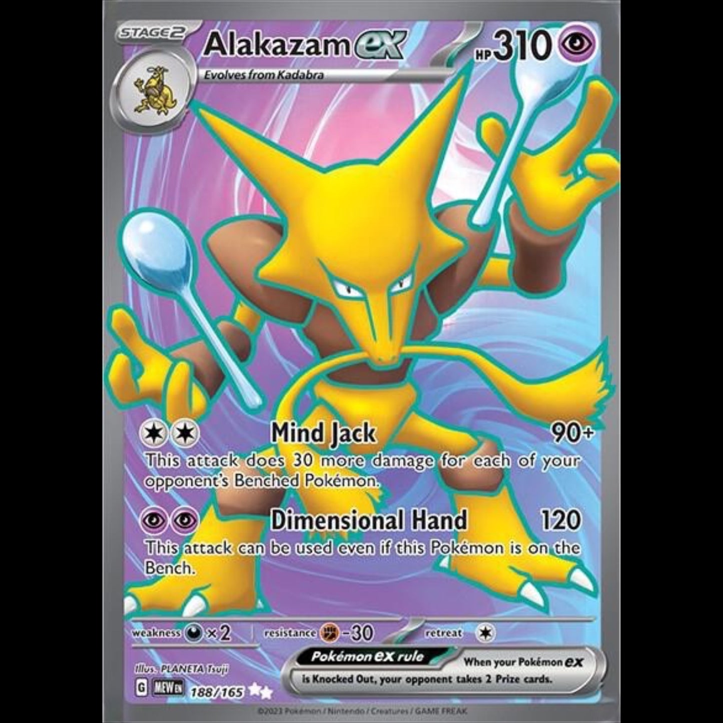 POKEMON Alakazam EX 188/165 151