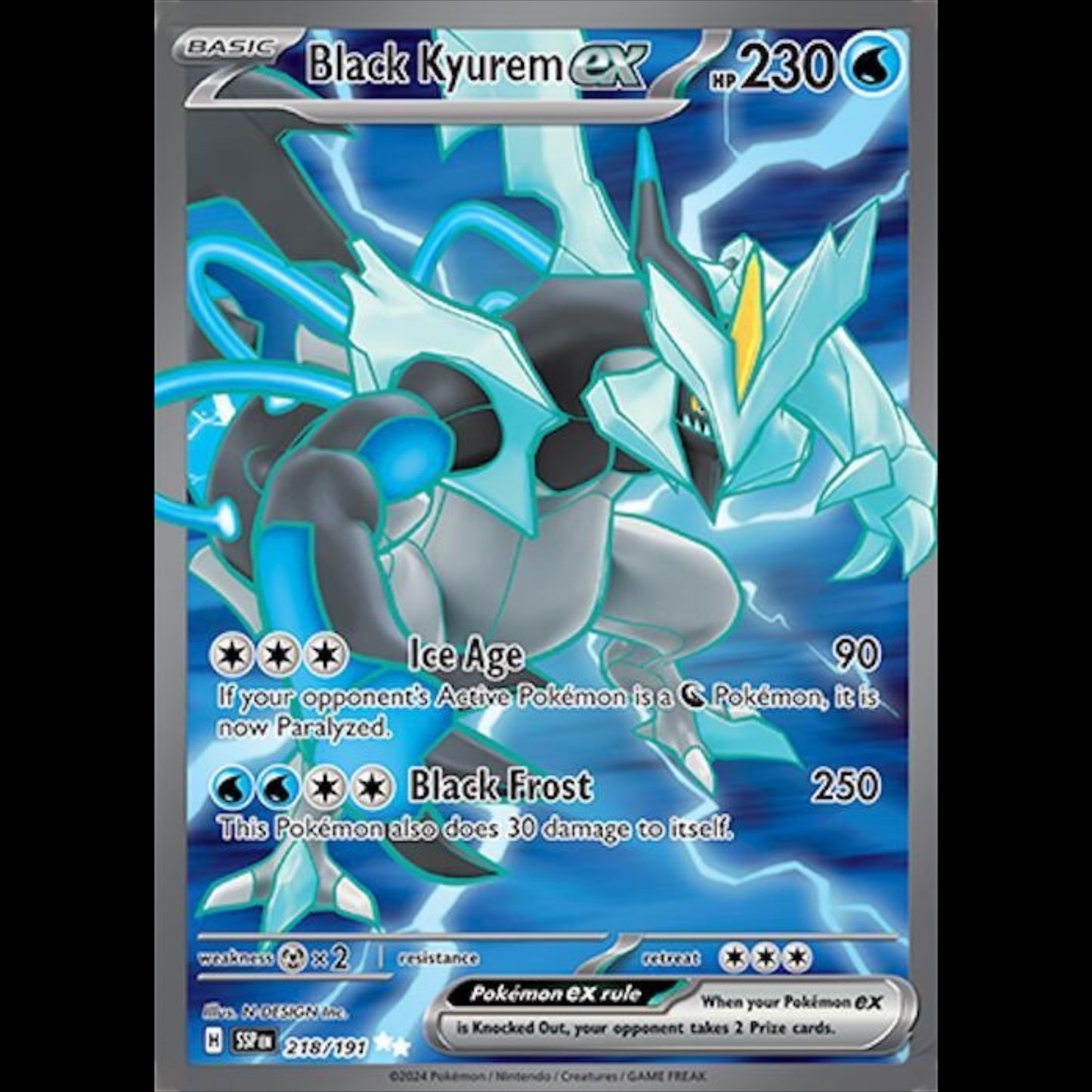 POKEMON Black Kyurem EX 218/191 Surging Sparks
