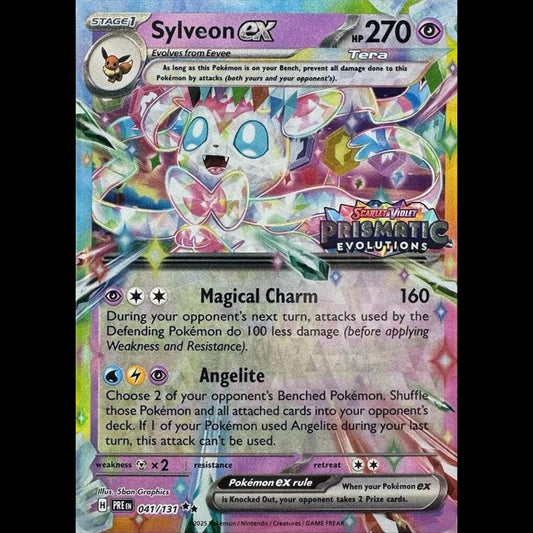 POKEMON Sylveon EX 041/ 131 Stamped Prismatic Evolutions